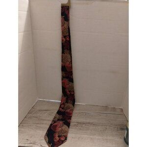 Wembley Mens Fruit-Themed Tie 56" Pineapple & Strawberry Pattern Polyester